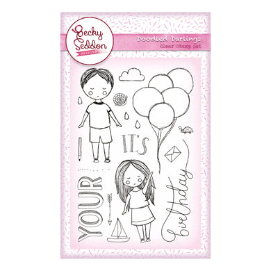 Becky Seddon Designs 'Doodled Darlings' A6 Clear Stamp Set - DaliART