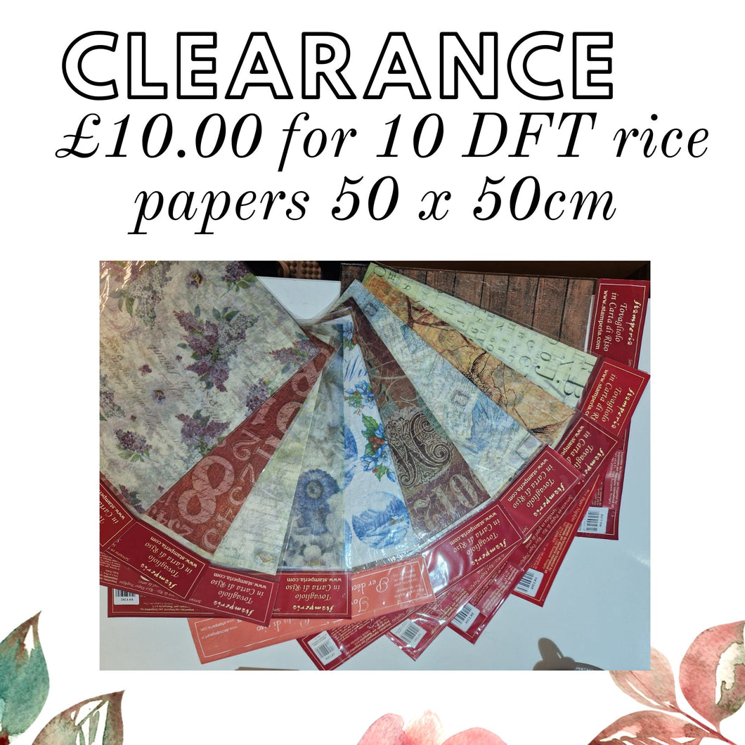 Stamperia DFT Rice Papers x 10