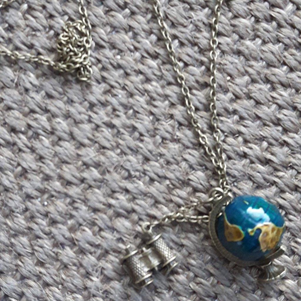 SteamPunk Travel Globe Charm/Necklace