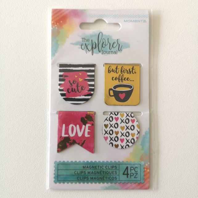 The Explorer Journal Metal Magnetic Clips  - 4 in total double sided