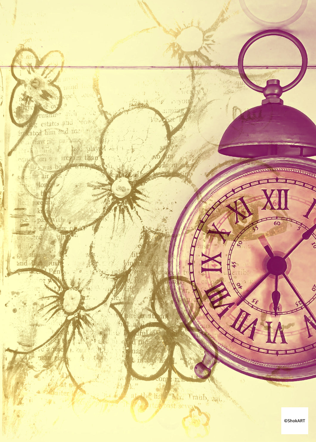 A5 Flower Clock -Digital Download