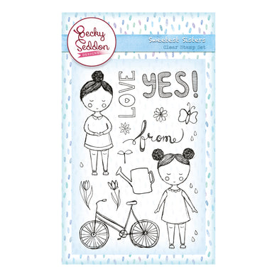Becky Seddon Designs 'Sweetest Sisters' A6 Clear Stamp Set - DaliART