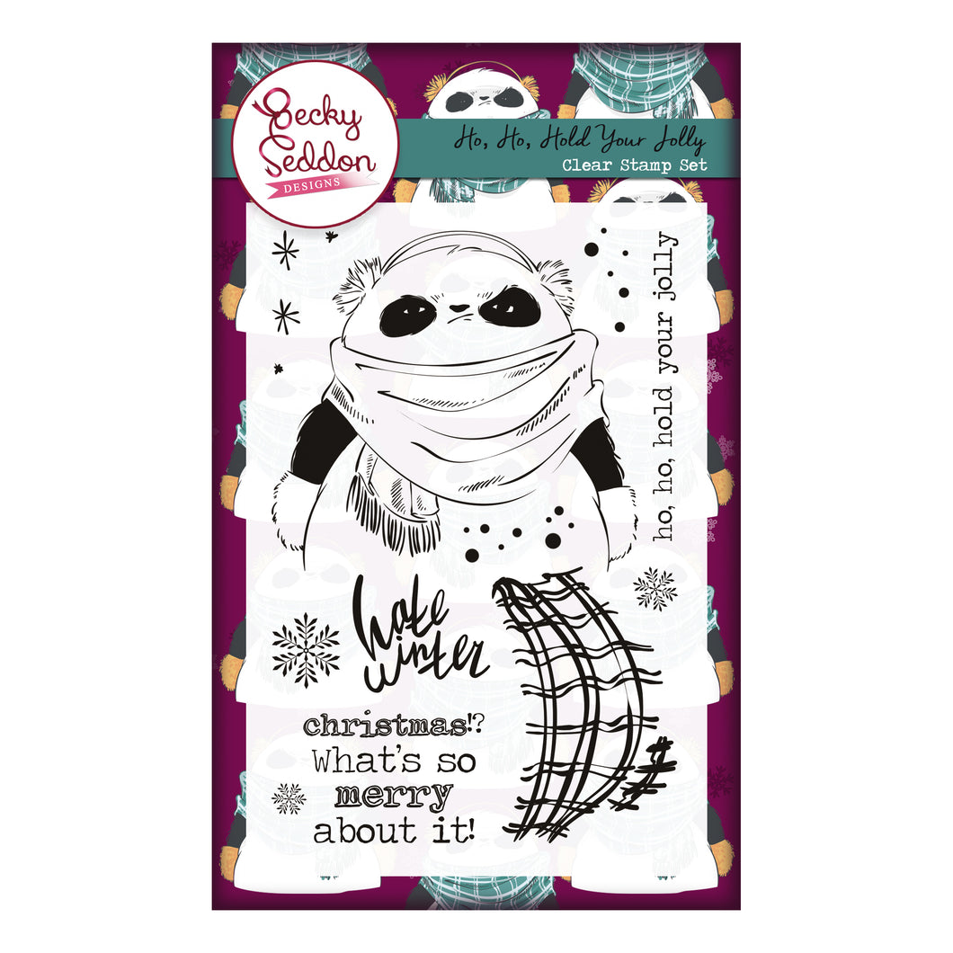 Becky Seddon Designs 'Ho, Ho, Hold Your Jolly' A6 Clear Stamp Set - DaliART