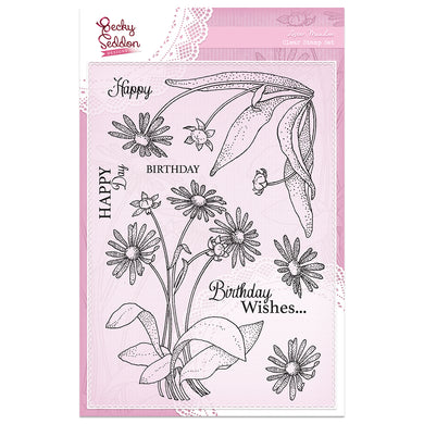 Becky Seddon Designs 'Aster Meadow' A5 Clear Stamp Set - DaliART