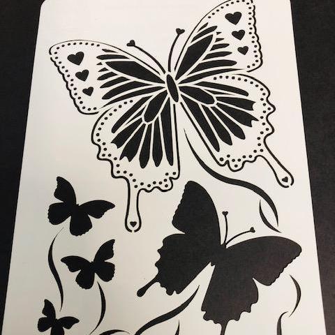 Becky Seddon 7 x 5 Stencil - Magical Monarch - DaliART