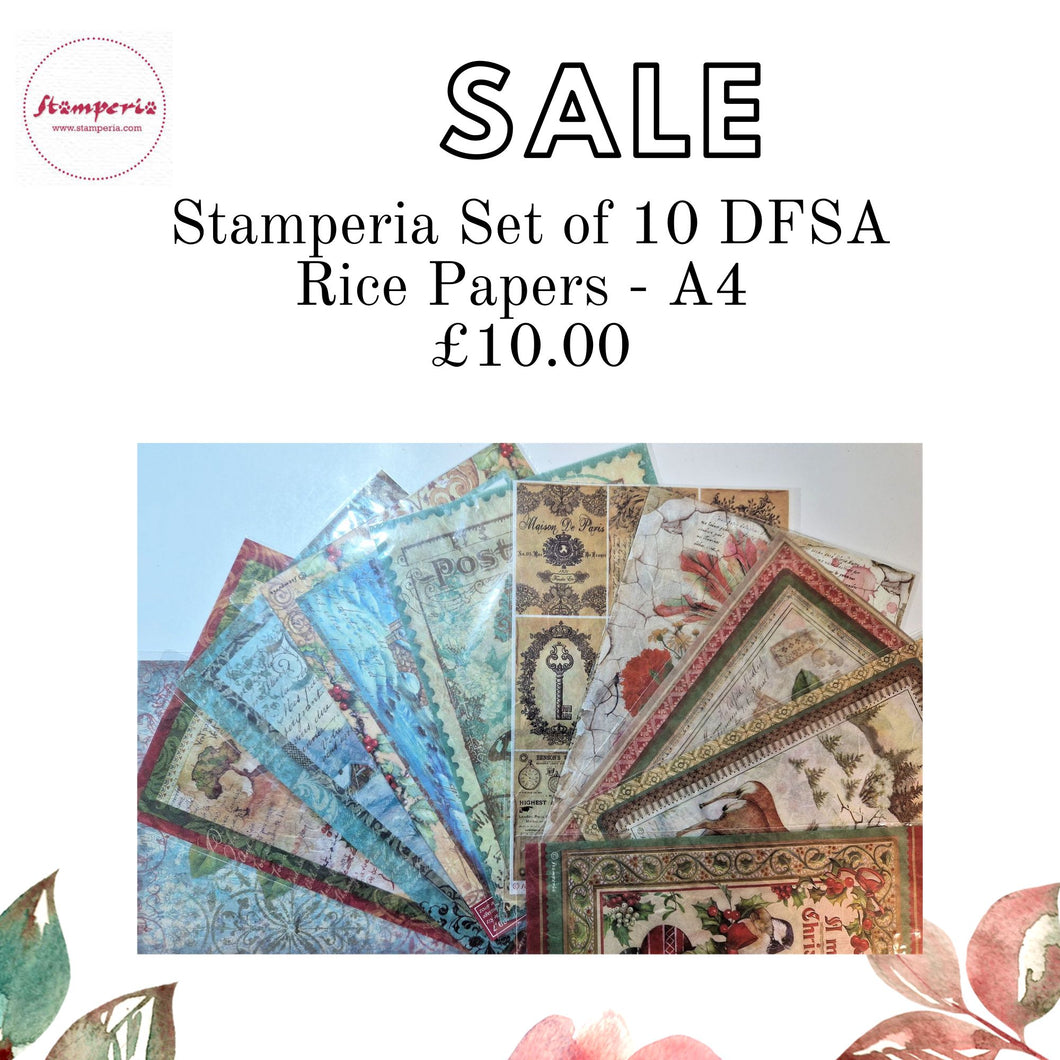 Stamperia DFSA Collection of 10 A4 Rice papers