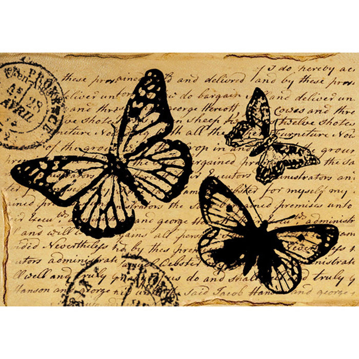 Stamperia A4 Decoupage Rice Paper - Script Butterfly - DFSA4120