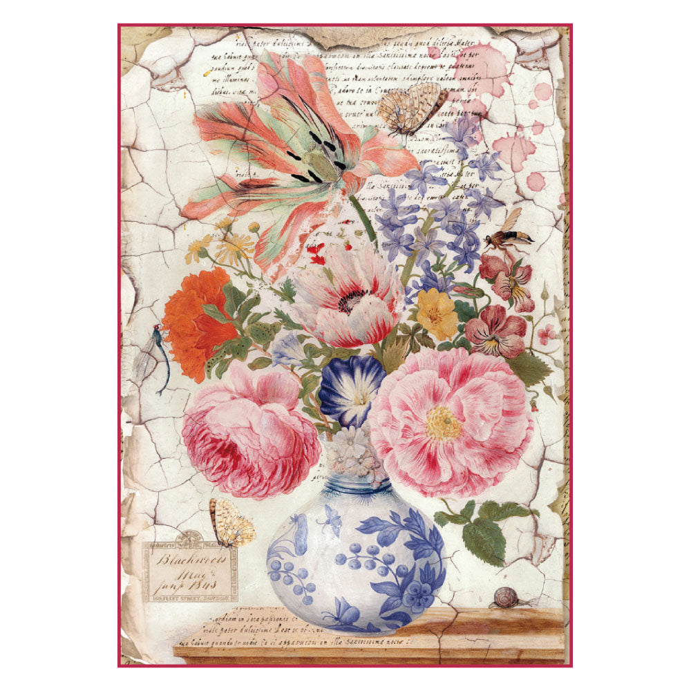Stamperia A4 Decoupage Rice Paper - Wild Flowers - DFSA4277