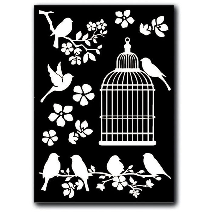 Stamperia Rub-On A5 Deco Transfer - 15x22.5cm Cage and Birds DFTD02