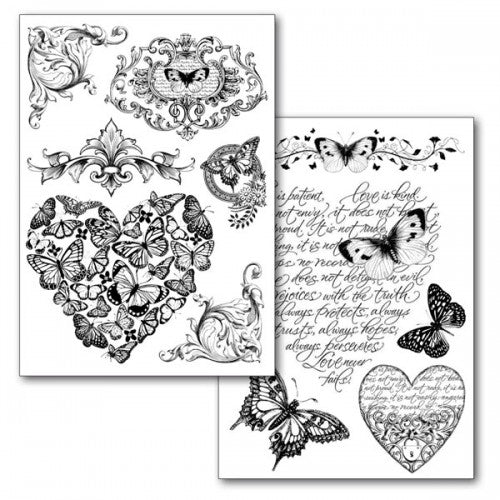 Stamperia Transfer Paper A4 Butterfly Hearts - DFTR072