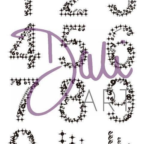 DaliART - Mehndi Numbers within Numbers Stamp - A5 - DaliART