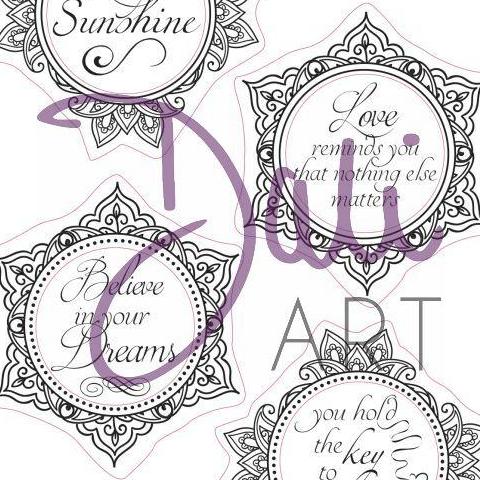 DaliART- Circular Frame Sentiments Stamp – As seen on TV - DaliART