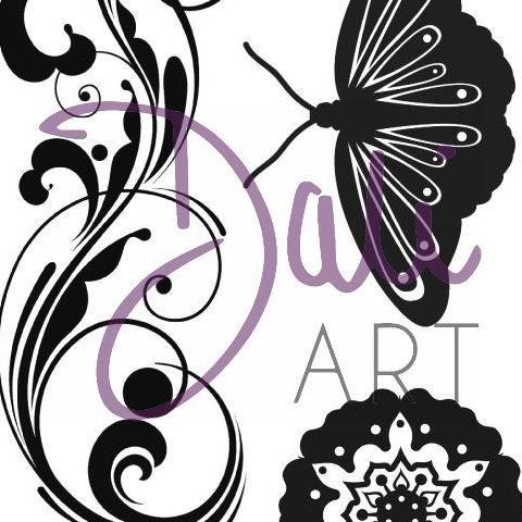 DaliART- Henna Flourish & Butterfly Flower Stamp – As seen on TV - DaliART