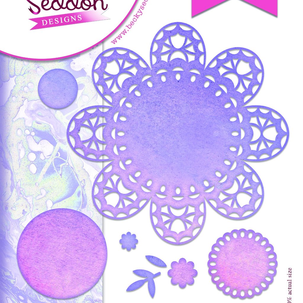 Becky Seddon 'Doily Dream' A6 Clear Stamp & Matching Die Set - DaliART