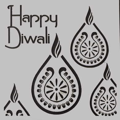 DaliART Stencils - Happy Diwali - 7x7