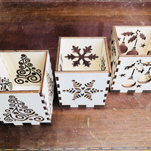 Load image into Gallery viewer, Wooden Christmas Tea Light Holders - 3 Designs
