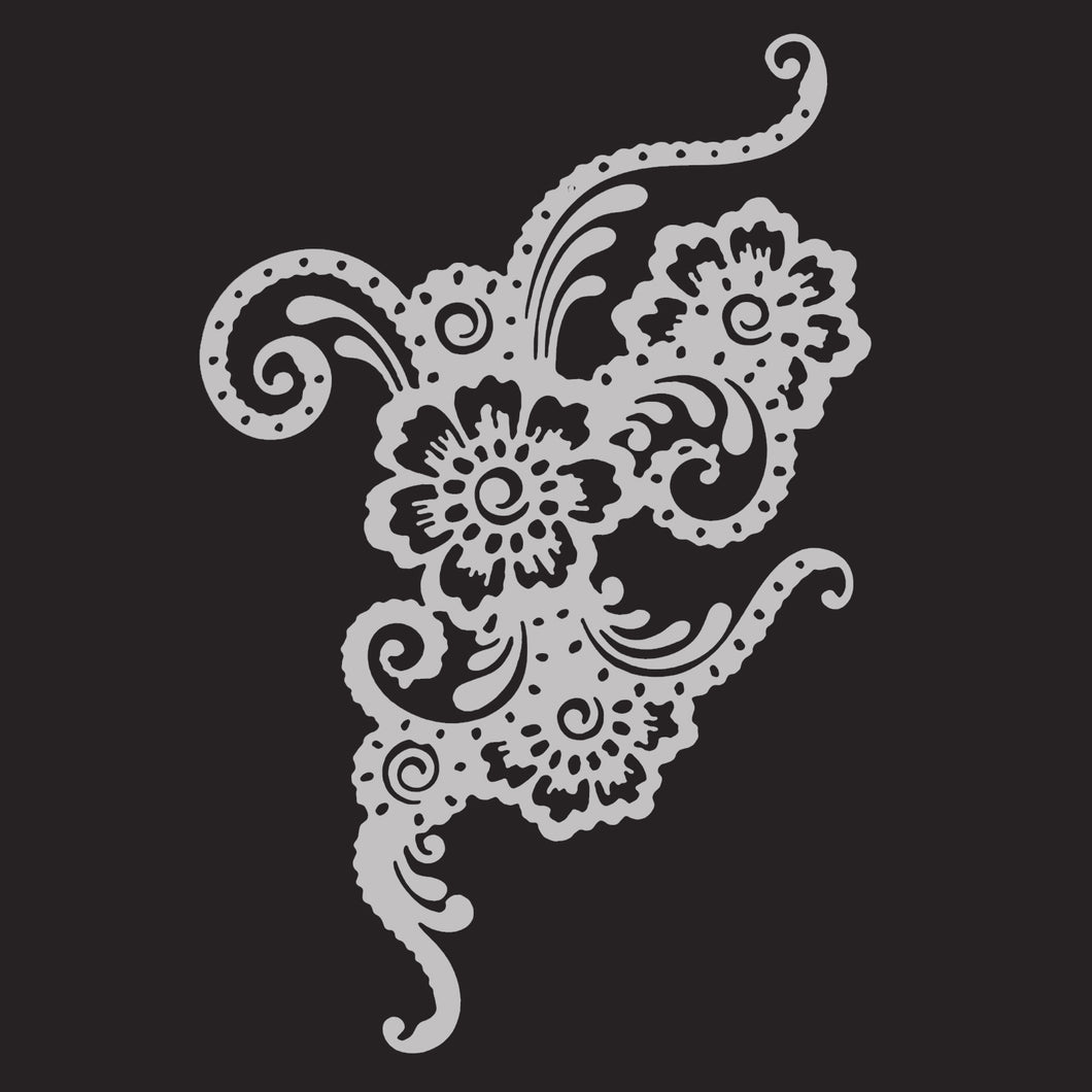 DaliART Stencils - Indian Flourish Mask - 5x8