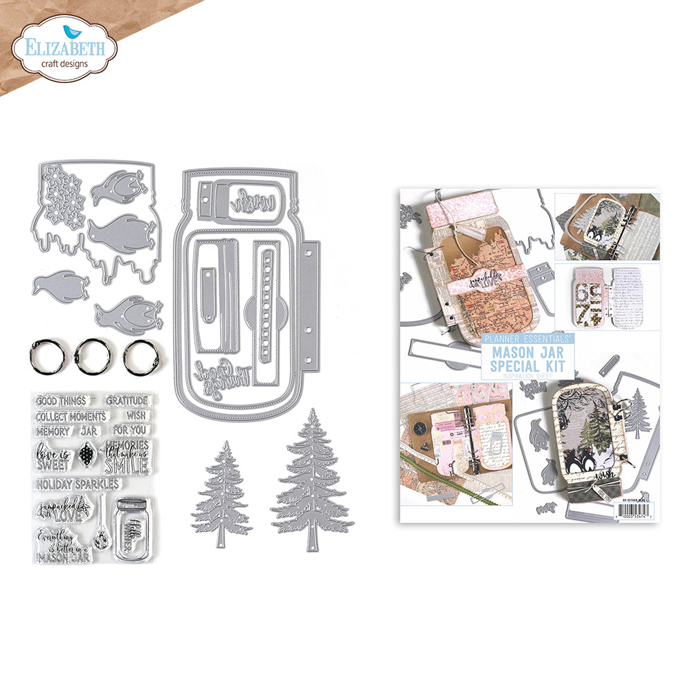 ECD Planner Essential Mason Jar Special Stamps & Die Kit- CS230