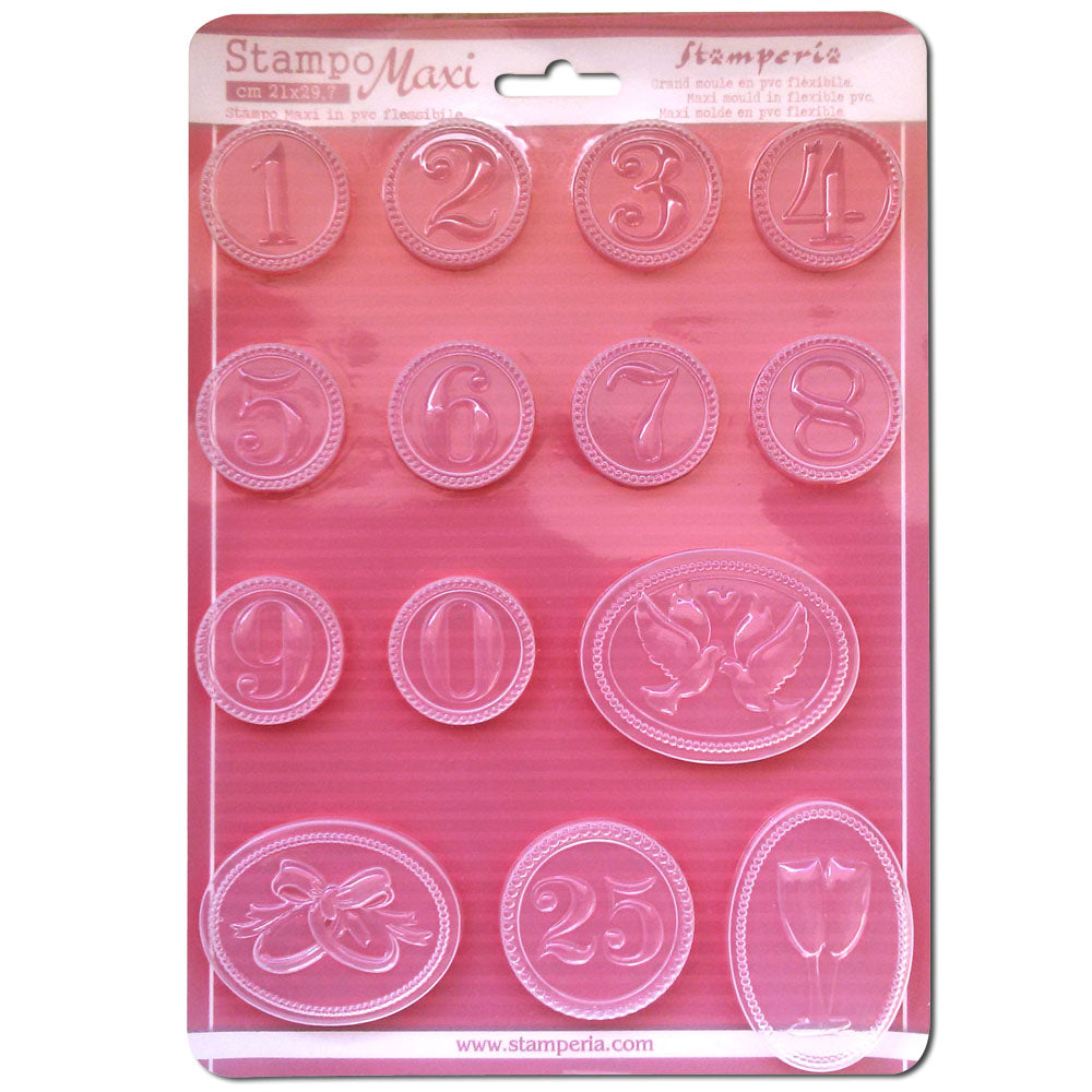 Stamperia A4 Moulds - Special Occasion Numbers - K3PTA445
