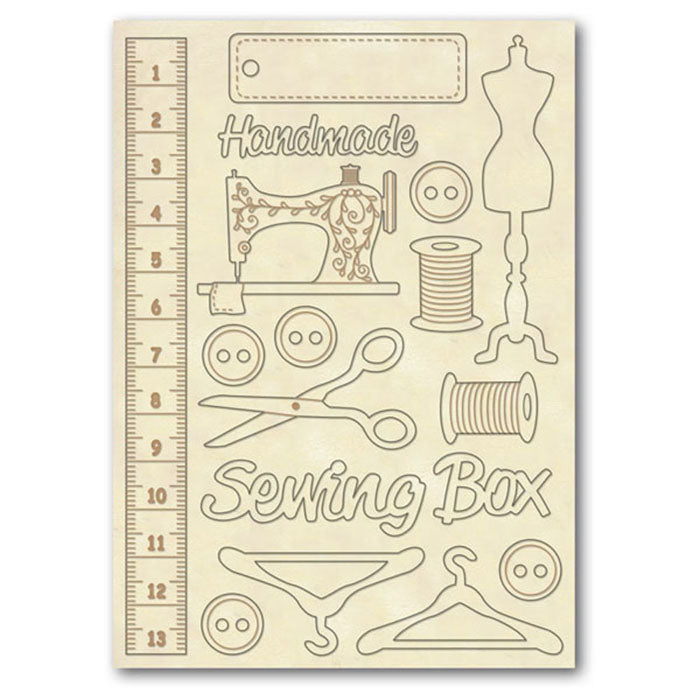 Stamperia Wooden Shapes A5 Sewing - KLSP022