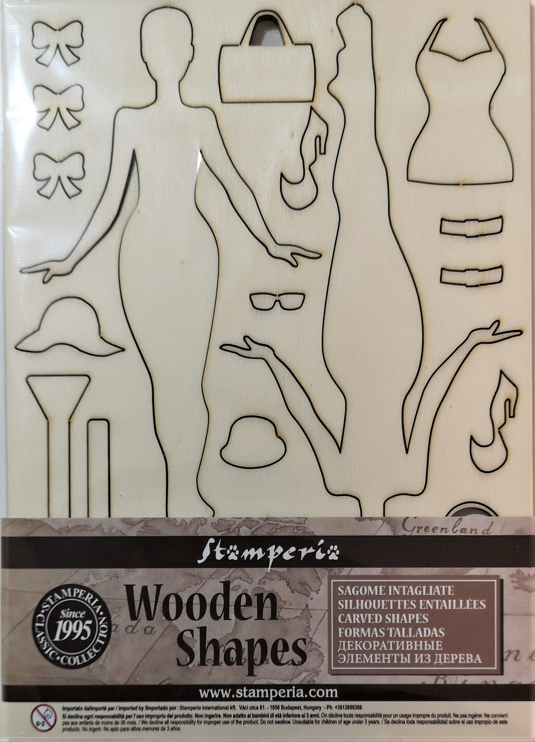 Stamperia Wooden Shapes A5 Frames- Mannequin KLSP040M