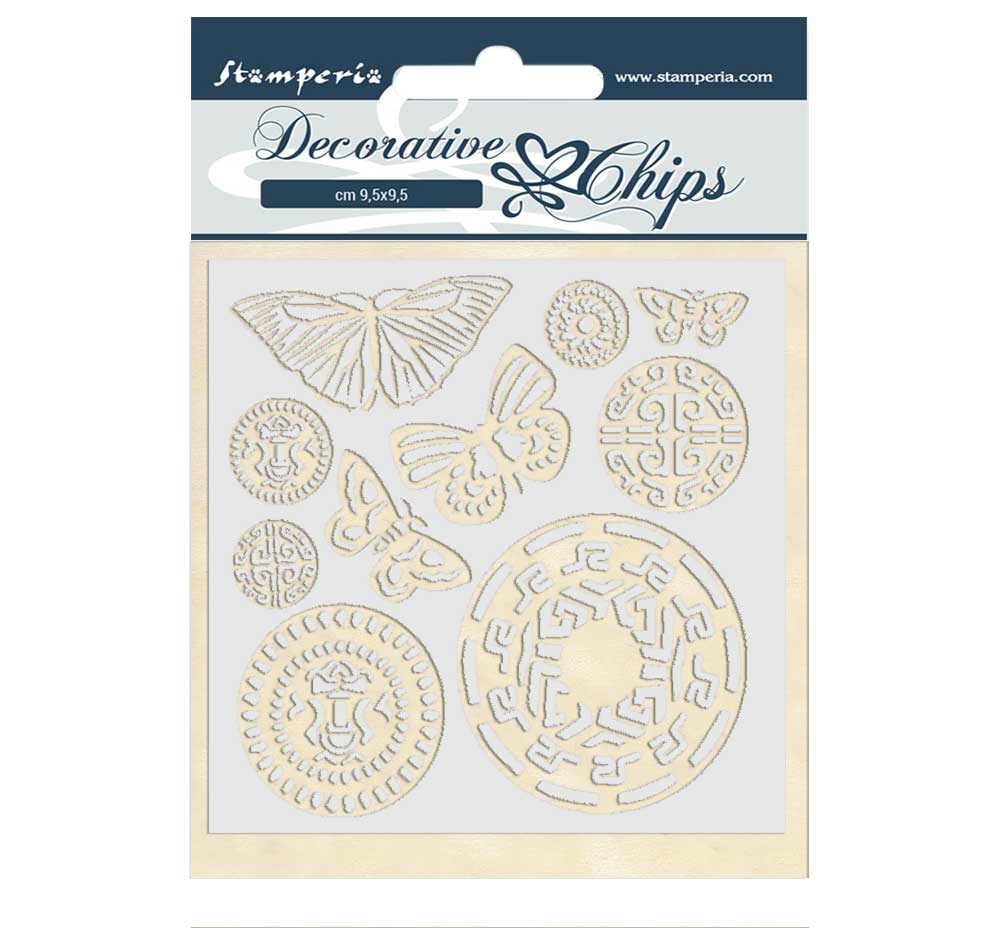 Stamperia Decorative chips 14cm x 14cm Amazonia Butterflies - SCB42