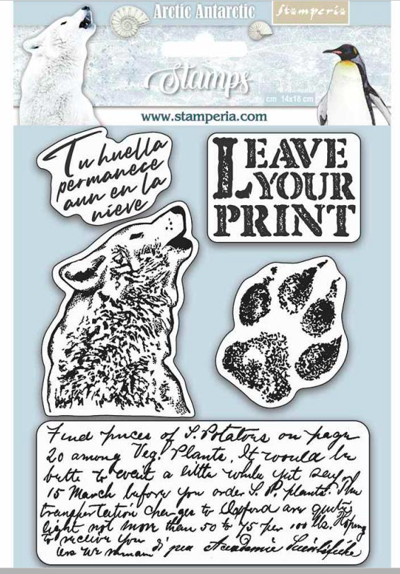 Stamperia HD Natural Rubber Stamp cm.14x18 Leave your print - WTKCC178