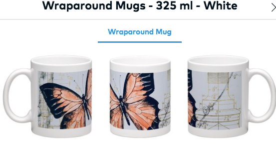 Dali Graham Designs -  Industrial Butterfly Mug White 325ml