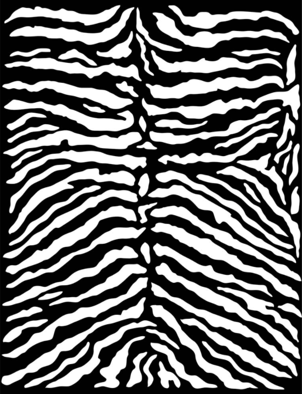 Thick Stencil -20 x25cm Savana Zebra Pattern KSTD101