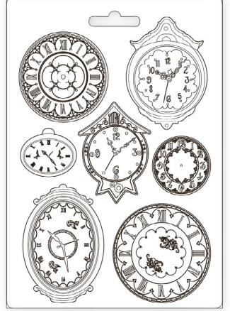 Stamperia A4 Moulds - Garden of Promises Clocks- K3PTA4536