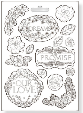 Stamperia Texture Impression Moulds - A5 -Garden of Promises Dreams -K3PTA5621