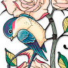 Stamperia  24 x60cm Decoupage Rice Paper - Art Deco Rose Flourish -DFS275L
