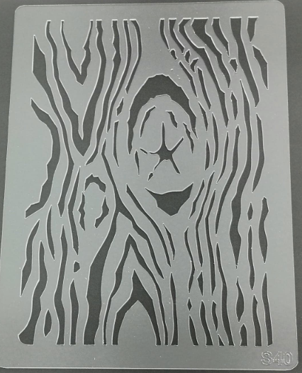 Pentart 3D Tree Bark A5 Stencil - S40