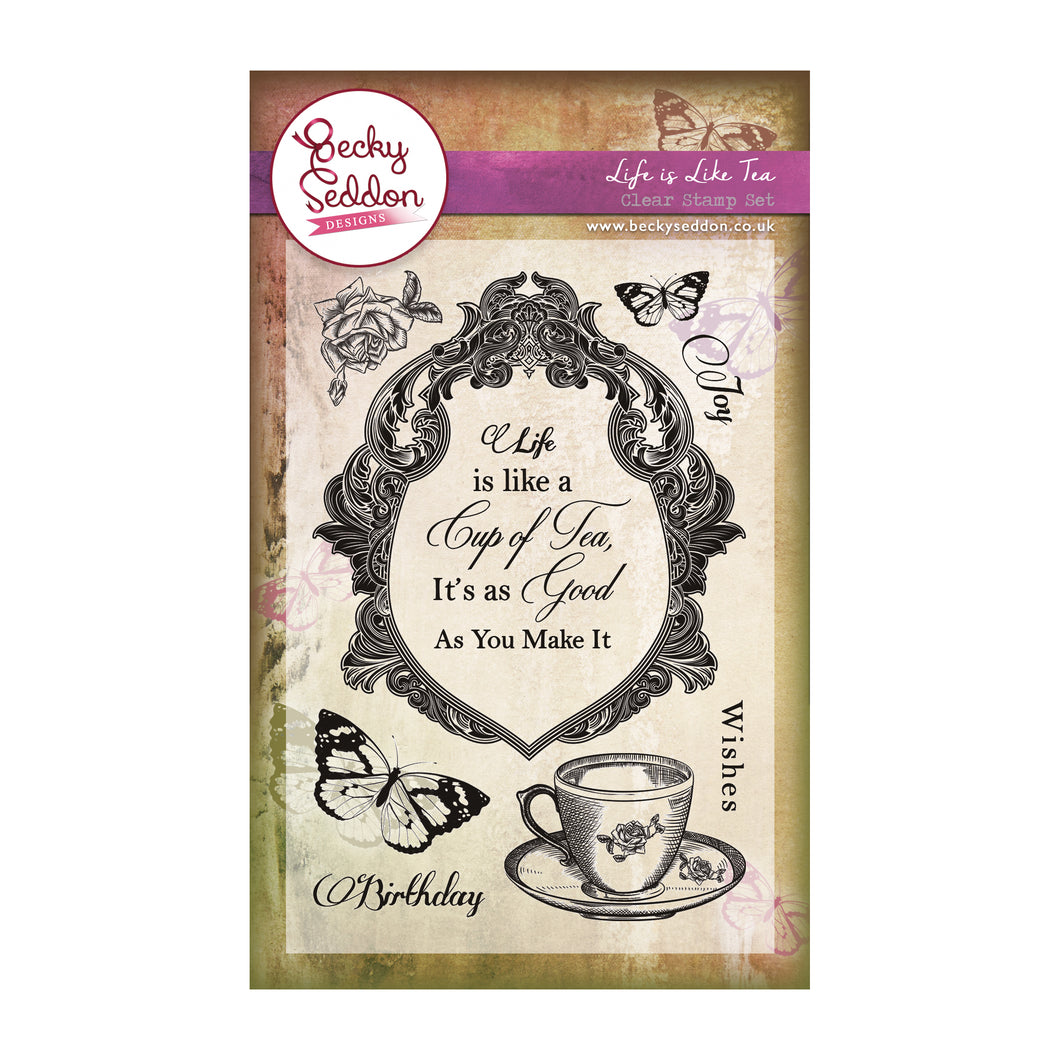 Becky Seddon 'Life is Like Tea' A6 Clear Stamp Set - DaliART