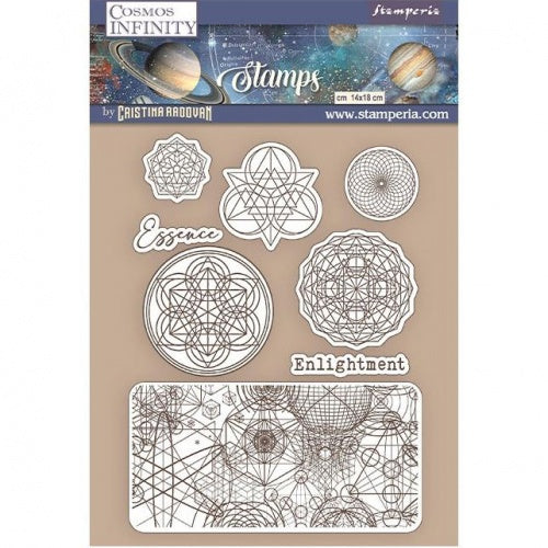 Stamperia HD Natural Rubber Stamp cm 14x18 - Cosmos Infinity Universe- WTKCC219