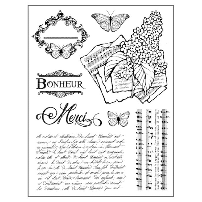 Stamperia Natural Rubber Stamps 14 by 18cm - Lilac -WTKCC103